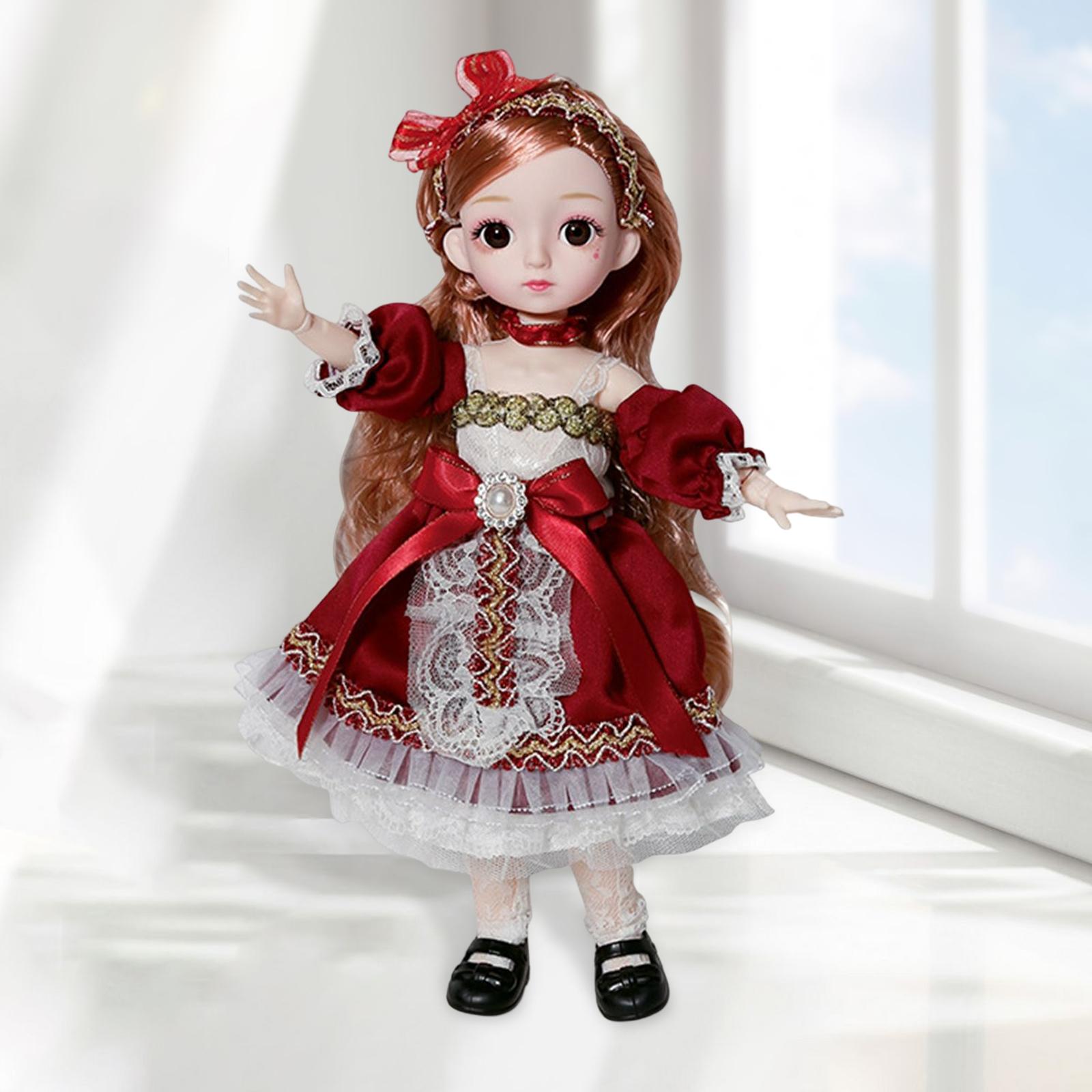 1/6 BJD Doll Delicate Makeup with Wig Change Clothes Movable Joint Variety of Shapes Dress SD Girl Doll for Cosplay Gift