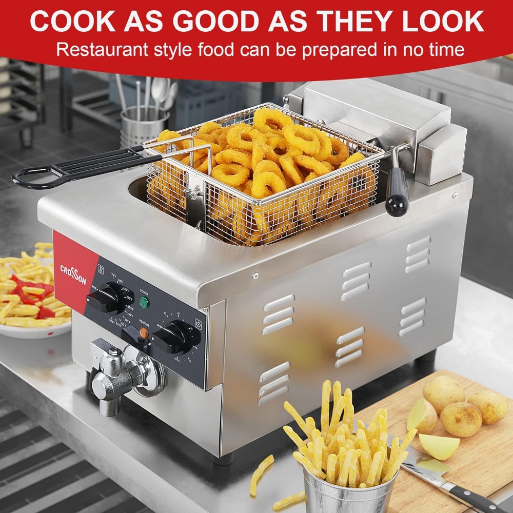 Title 1, 6L Electric Countertop Deep Fryer Extra Large w...