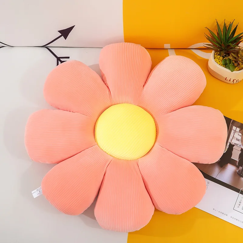 Flower-Shaped Down Cotton Floor Pillow Tatami Cushion Daisy Throw Pillows Home Living Room Sofa Decoration Office Chair Pad
