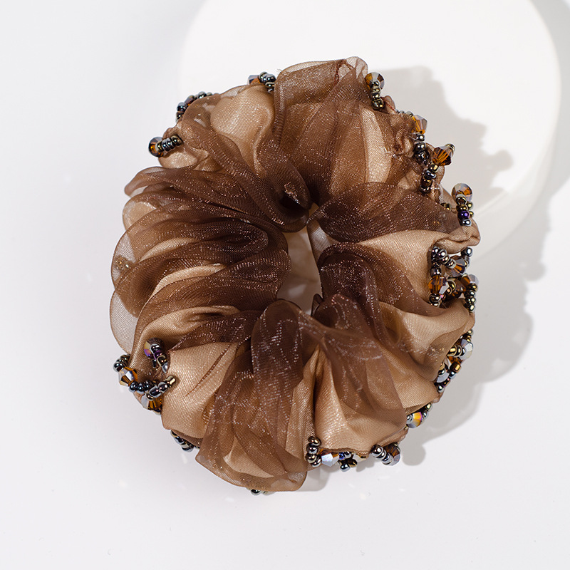 . Elegantes Blumen haars eil Kristall Pferdes chwanz Gummiband · Haarring Mode Frau Haarschmuck резинки для волос детям – Detail 10
