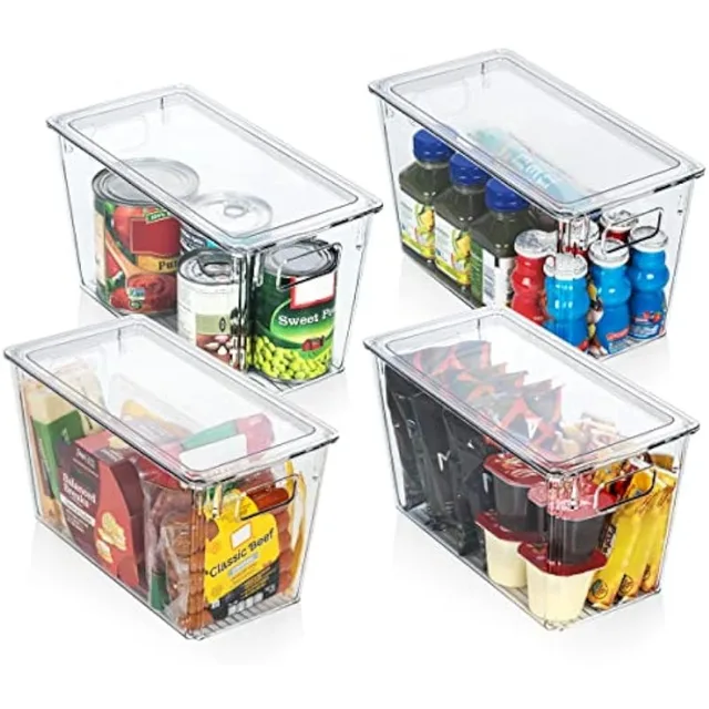 Buy Wholesale China Clearspace Plastic Storage Bins,fridge Storage  Containers,kitchen Organization,pantry Storage Basket & Fridge Storage  Containers With Handle at USD 0.85