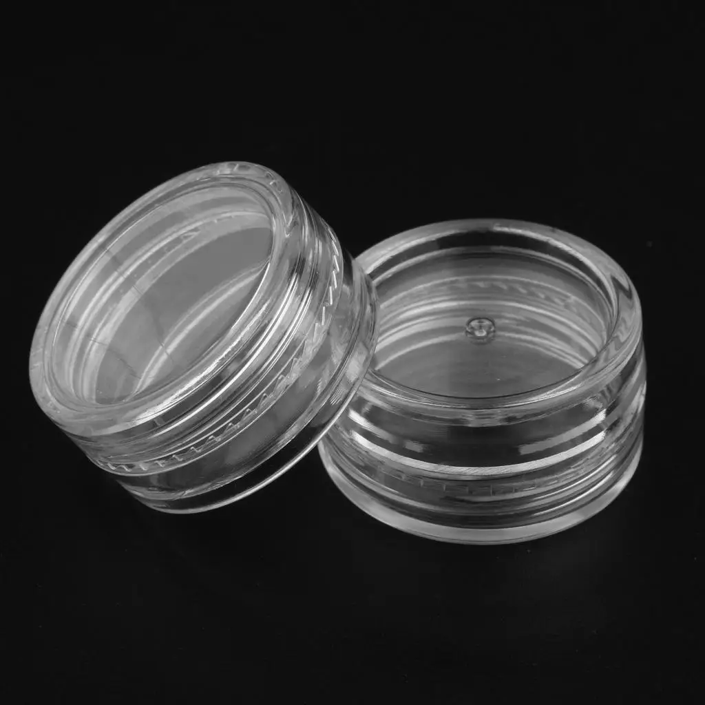100x 3 Gram Jar 3ML Cosmetic  Container Round Pot Bottle for Make Up