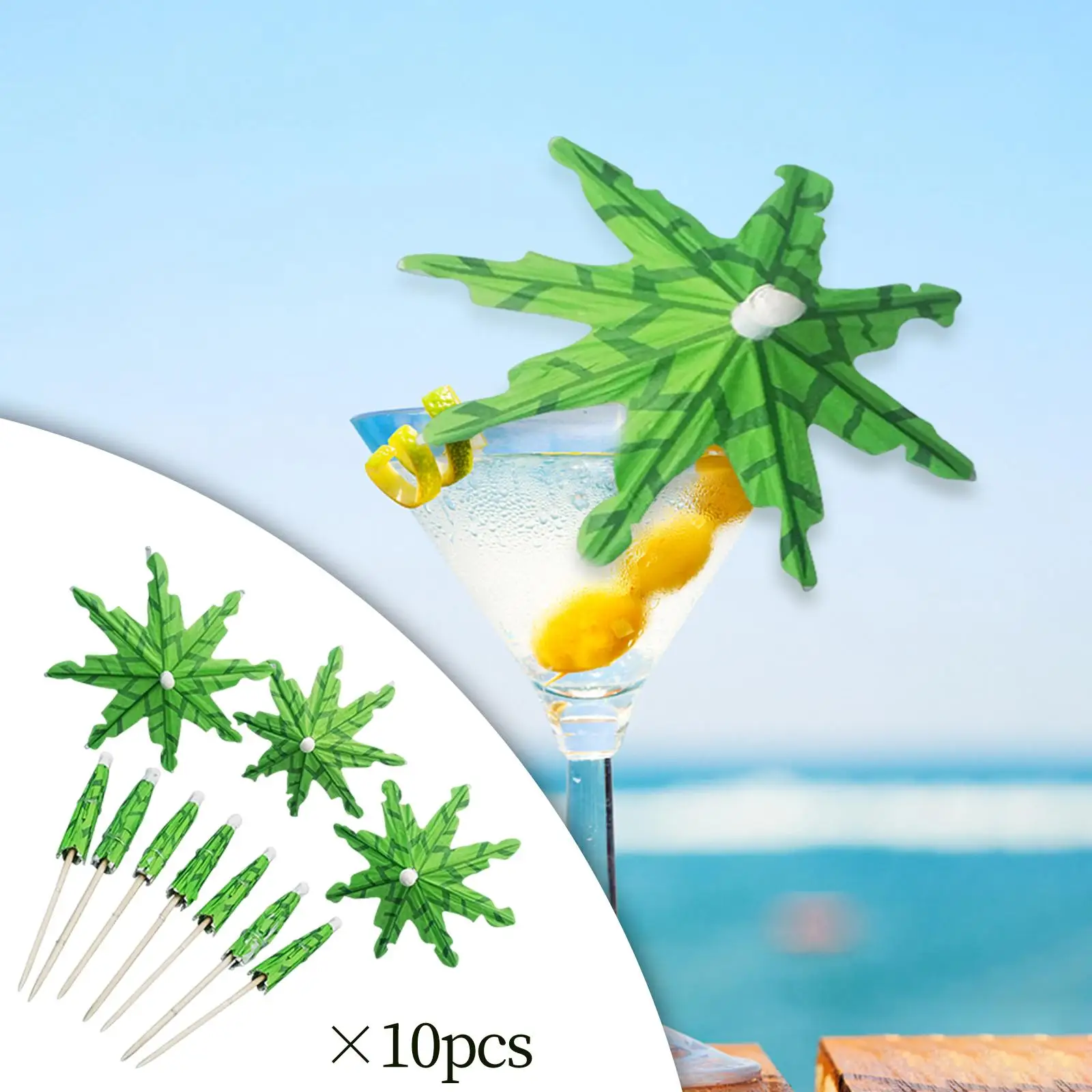 100x Cocktail Umbrella Picks Buffet Decoration Parasol Cocktail Umbrellas Sticks for Club