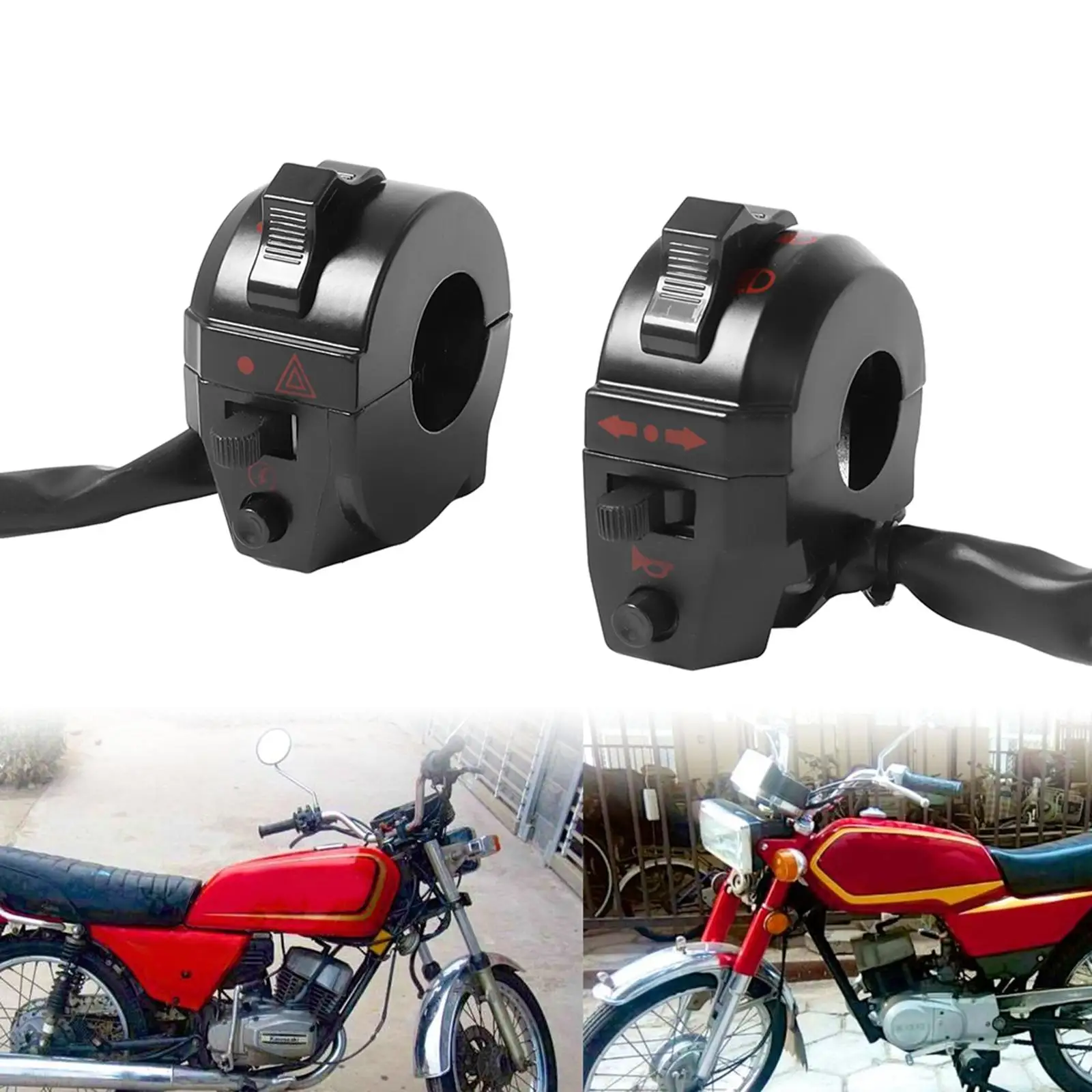 2x Left & Right Side Motorcycle Handlebar Switch Control 7/8