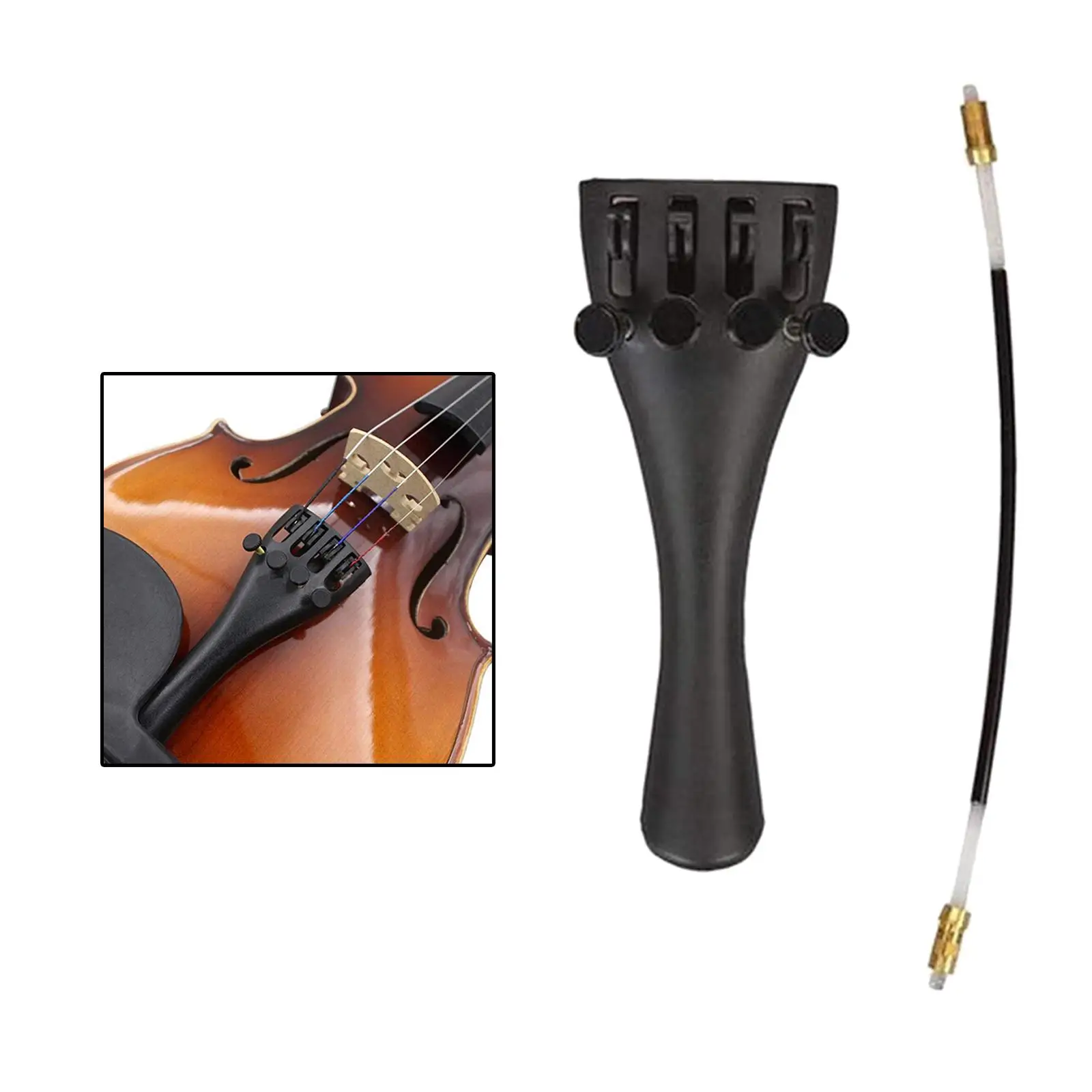 Carbon Fiber Cello Tailpiece 4/4 Cello Spare Musical Instrument Tailpiece Wire Easy to Install Durable Parts Accessories