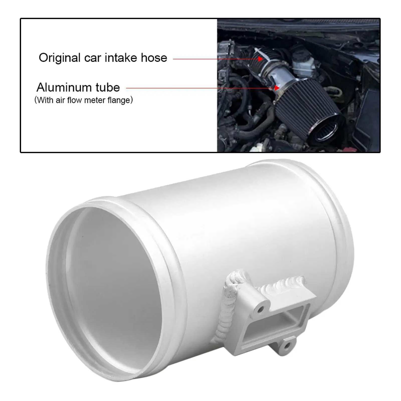 76mm Air Flow Sensor Adapter Replaces High Performance Universal Spare Parts Easily to Install Durable Intake Meter mount