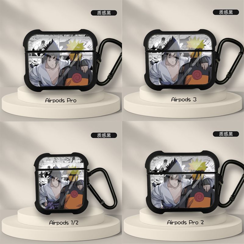 Naruto Anime AirPods Case – Sasuke & Obito Design for AirPods Pro/3 