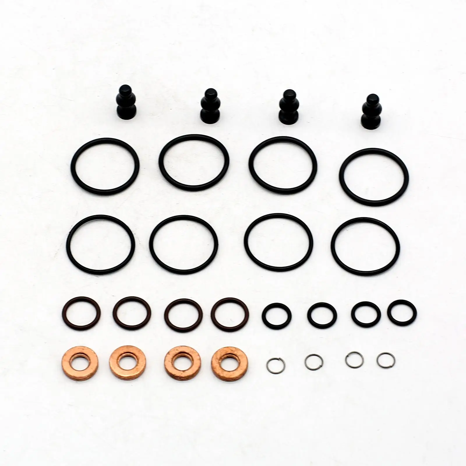Automobile Engine Fuel System Pump Seal O Rings + Washer Shim Gasket Repair Kit Full Set Replacement for Bosch
