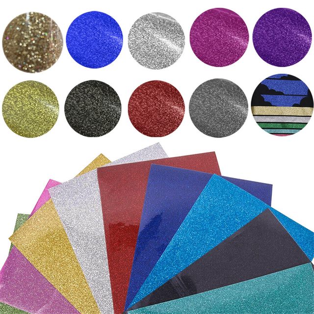 Vinyle 3D Paillettes VINYL FROG - Doré 25.4x0.9m - Transfert Thermique HTV - Pour T-shirt DIY