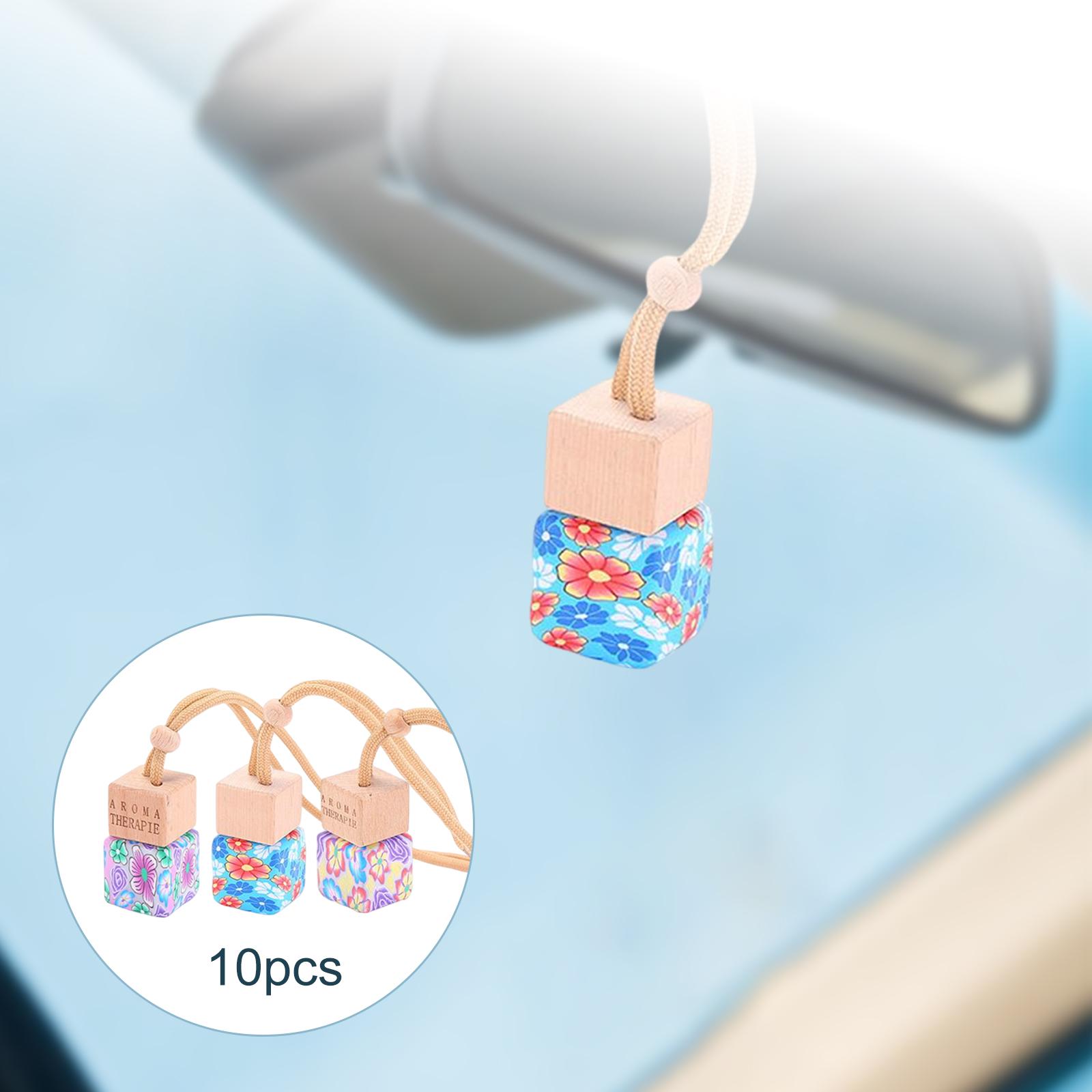 10Pcs Refillable Car Air Freshener Bottles Accessories Pendant Perfume Decor