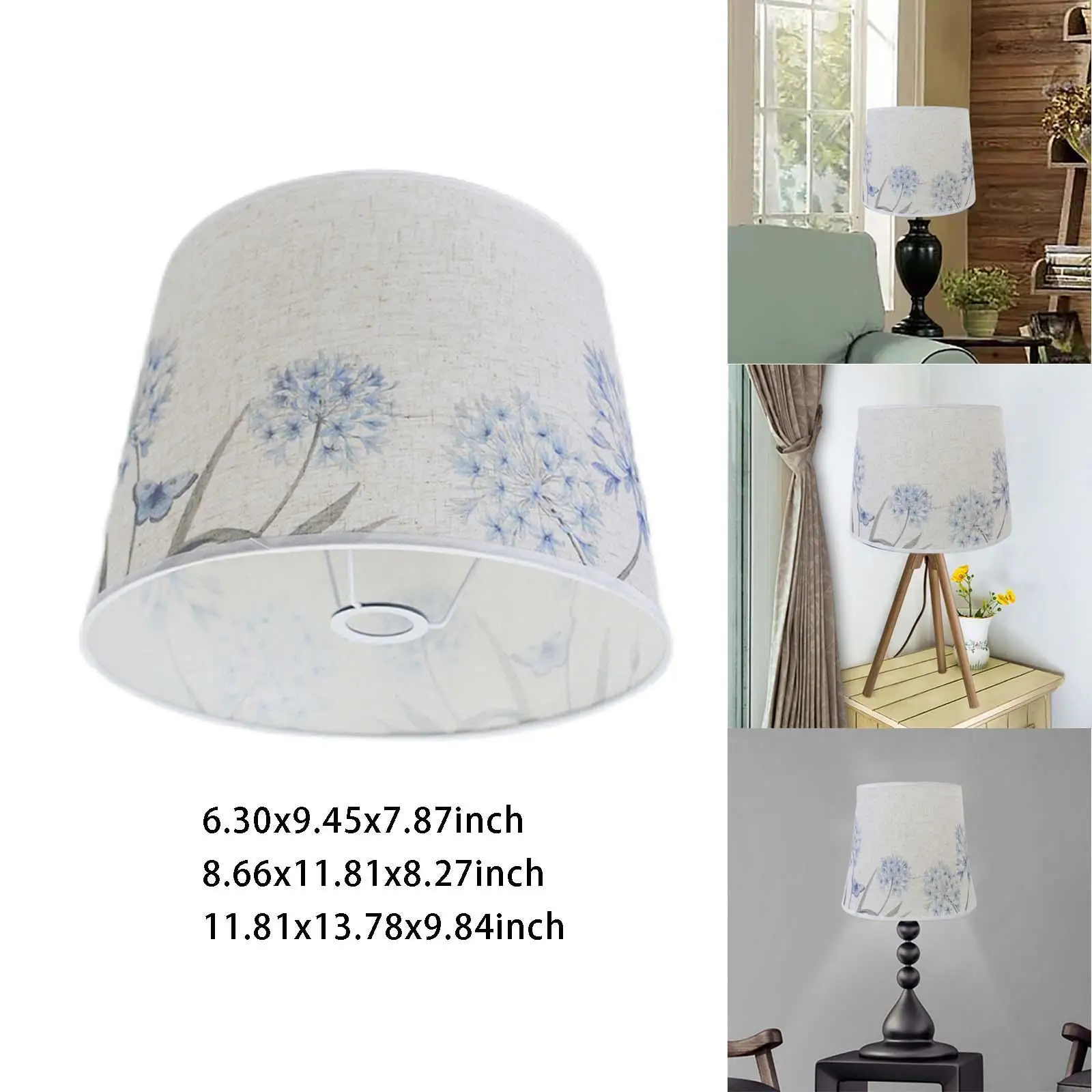 Rustic Style Simple Table Lamp Shade  Bouffant Lampshade  Fixtures Cover Removable Dustproof for Bedroom Office