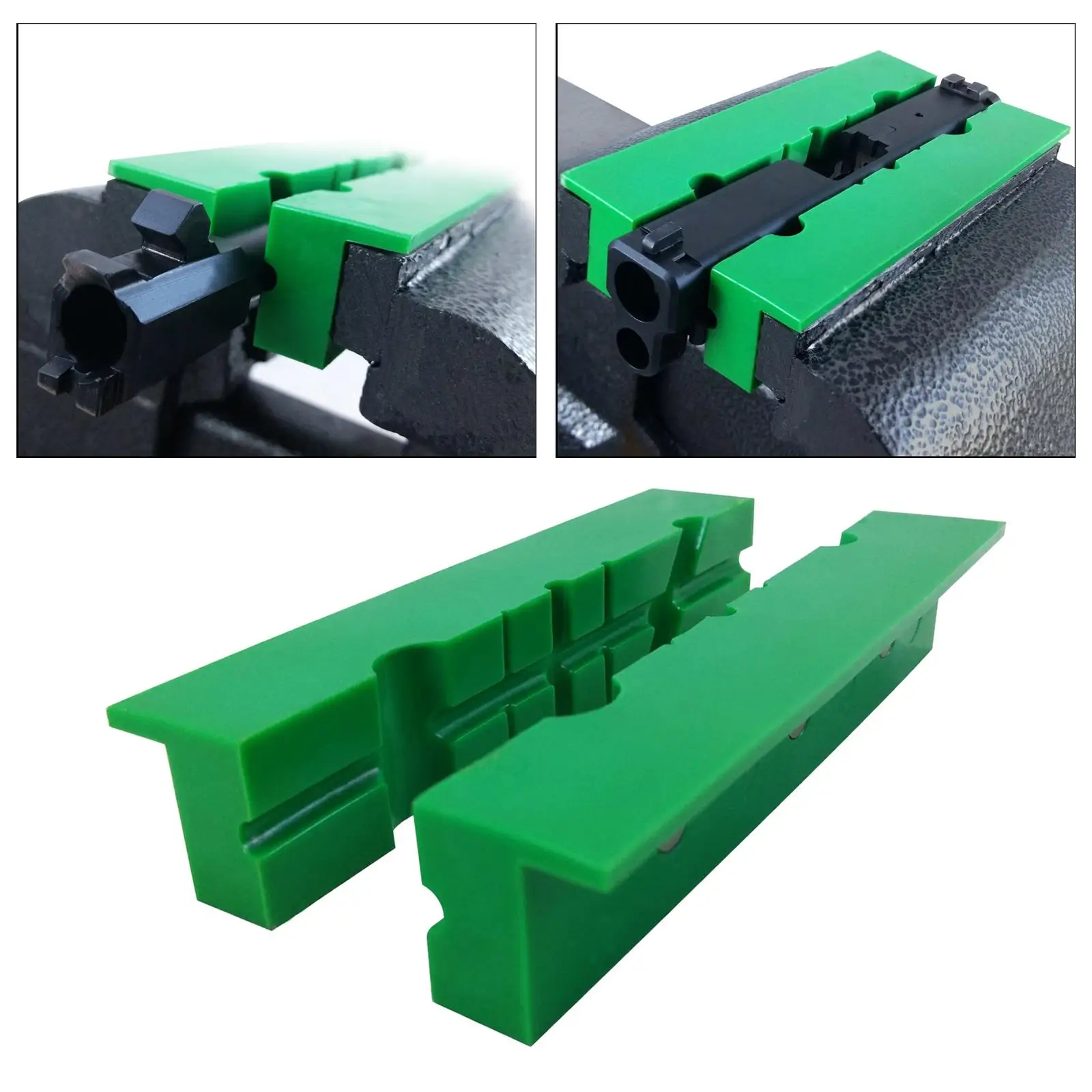 Soft Vise Jaws Pads, Vise Jaw Protection Strips, Use on Metal Bench Vise to Clamp Flat, Round or Irregular Shapes Objects