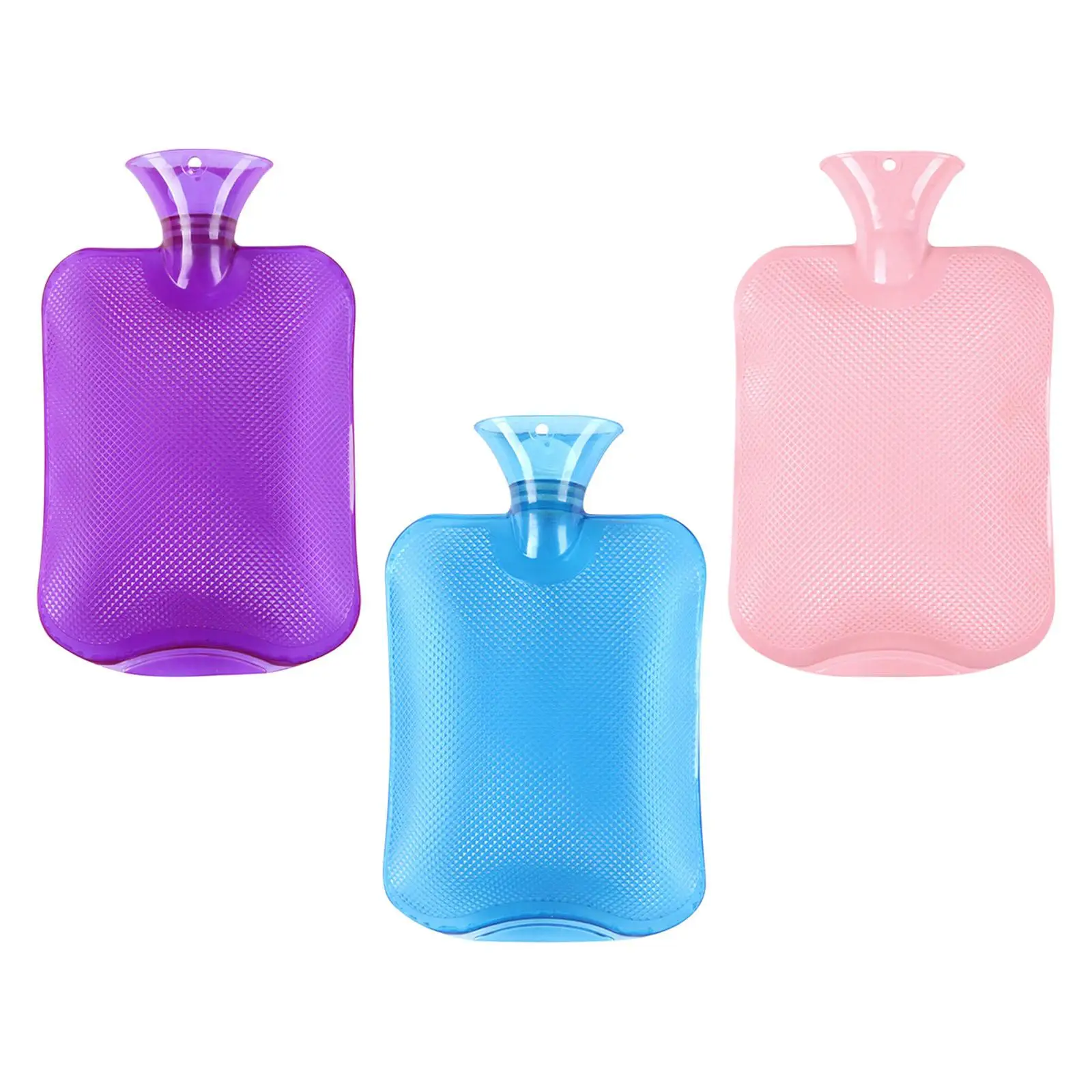 Premium PVC Hot Water Bottle, Large 2 Liter Hand Warmer, Hot Water Bag, Durable Water Filling Bag, 2mm Thick