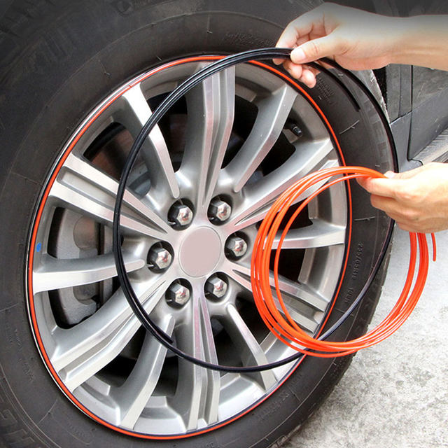 Anello Protettivo Pneumatici Auto 8m - TPE Rosso Per Cerchioni - Foto 2