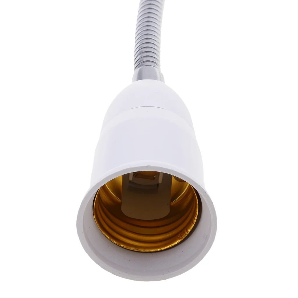 50cm Flexible Extension LED Light Bulb Socket Holder Clip on Switch for E27 Desk Table Bedlamp Converter Adapter + 1.6M Cable