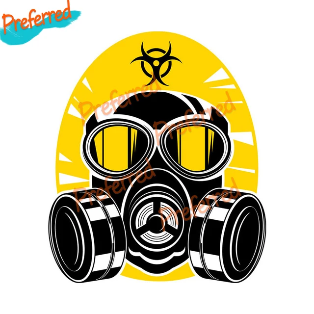 Biohazard Gas Mask Gaming PC Sticker Laptop Notebook Desktop Computer Decal