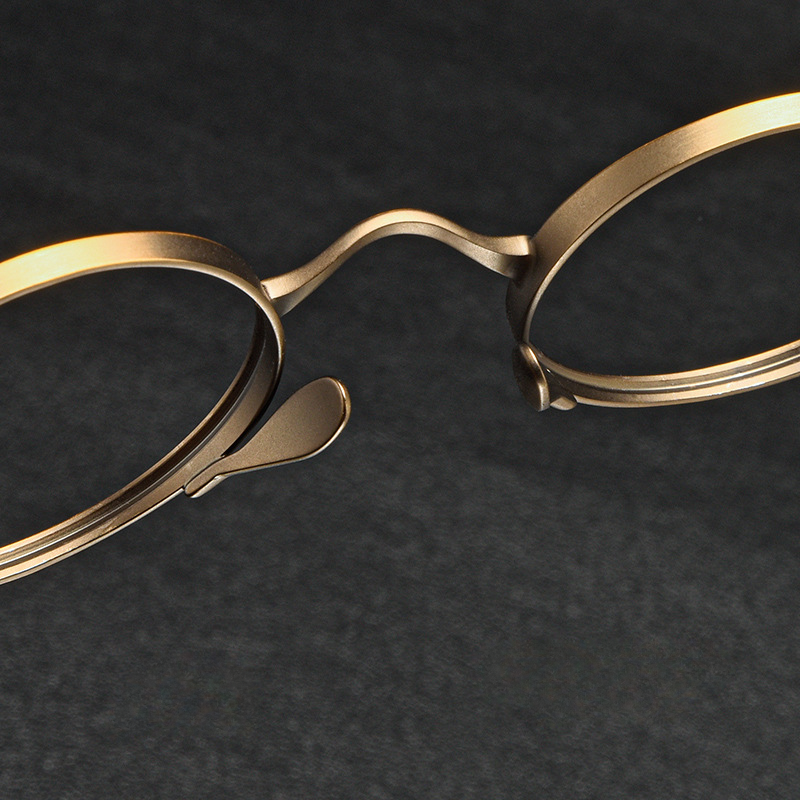Japanische Reine Titan Brille Rahmen Handgemachte Retro Oval Runde Männer Brillen Frauen Myopie Lesen Brillen Rahmen – Detail 3