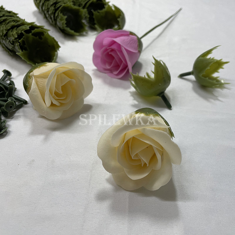 Spilewka 81 Teile/los Blume Stub Sitz Grün Kunststoff Material Stub Basis Künstliche Blume Stub Handwerk Dekor Rose Halten Blume Stamm – Detail 3