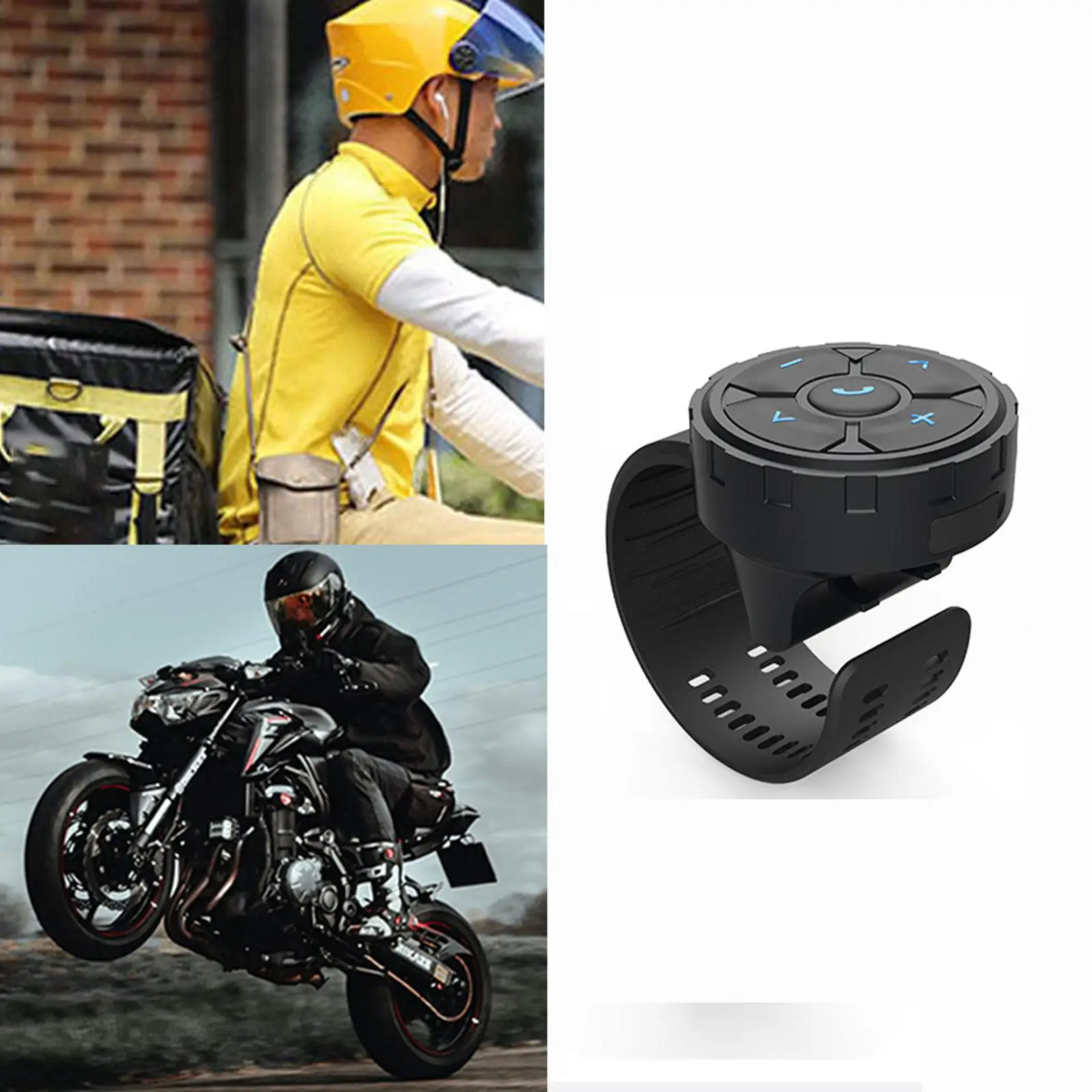 Steering Wheel Remote Control Player Multi Use for Bike Motorcycle Handlebar