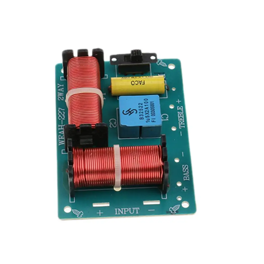 WEAH-227    Divider Speaker Audio Crossover Filters Board DIY Double Inductors Durable 86 X 63mm Filter Module