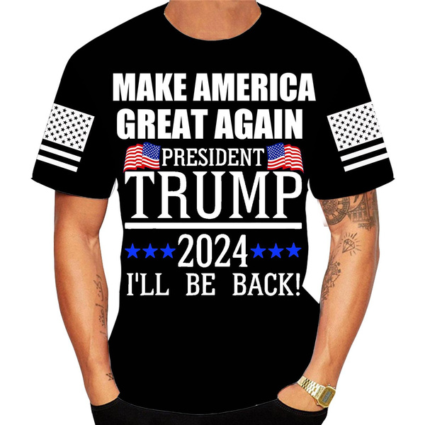 Trump 2024 T-shirt Election Tee Shirts T Shirt American Flag Tee 