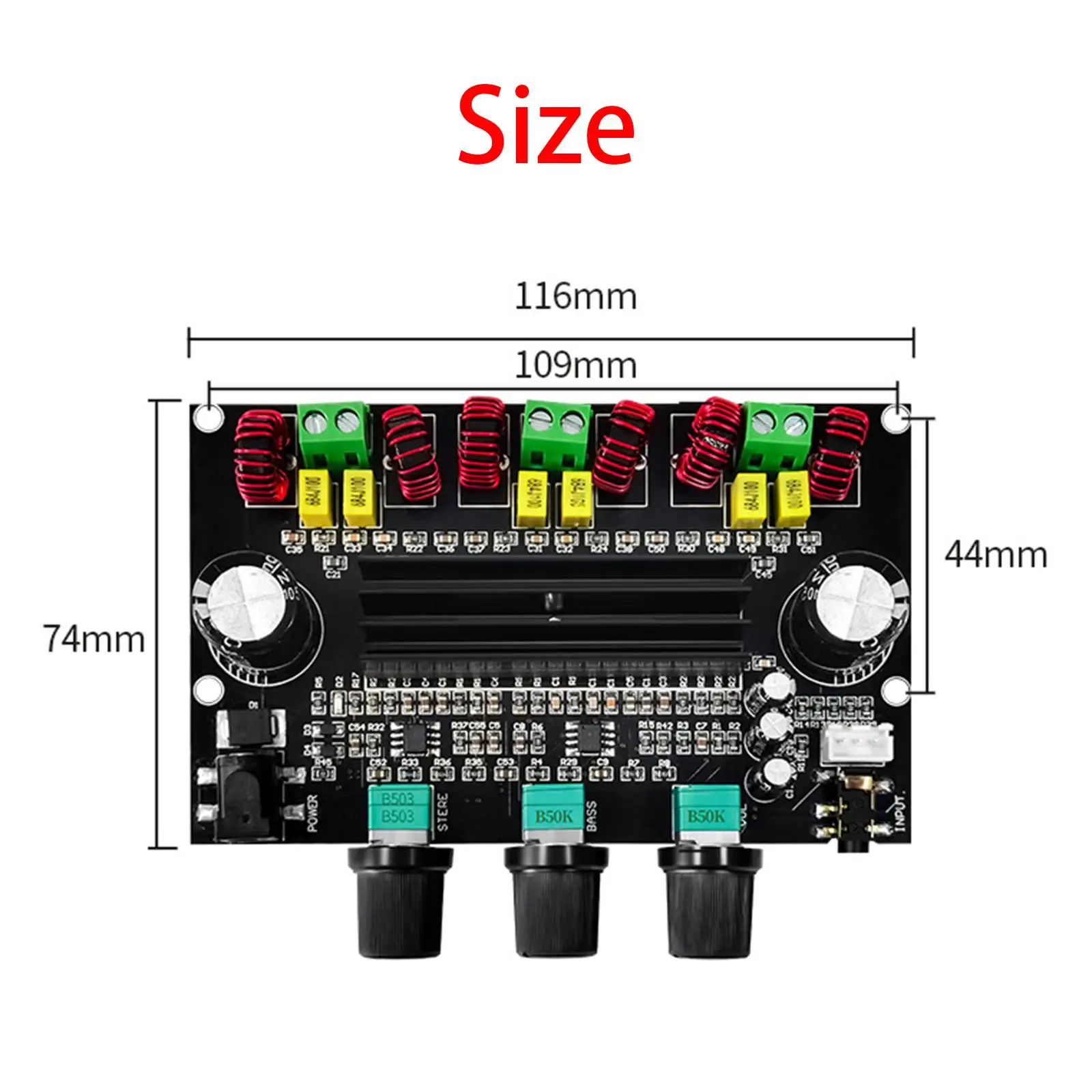 80W*2+100W Digital Audio Amplifier Board TPA3116D2*2 Dual Channel Audio Stereo Easy Installation Amp Module Board for Home Audio
