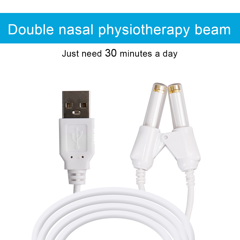 Laser Therapy Rhinitis Sinusitis Machine 650nm Nose Care Bionase Tinnitus Ear Laser Therapy LLLT Irradiation Media Deafness USB