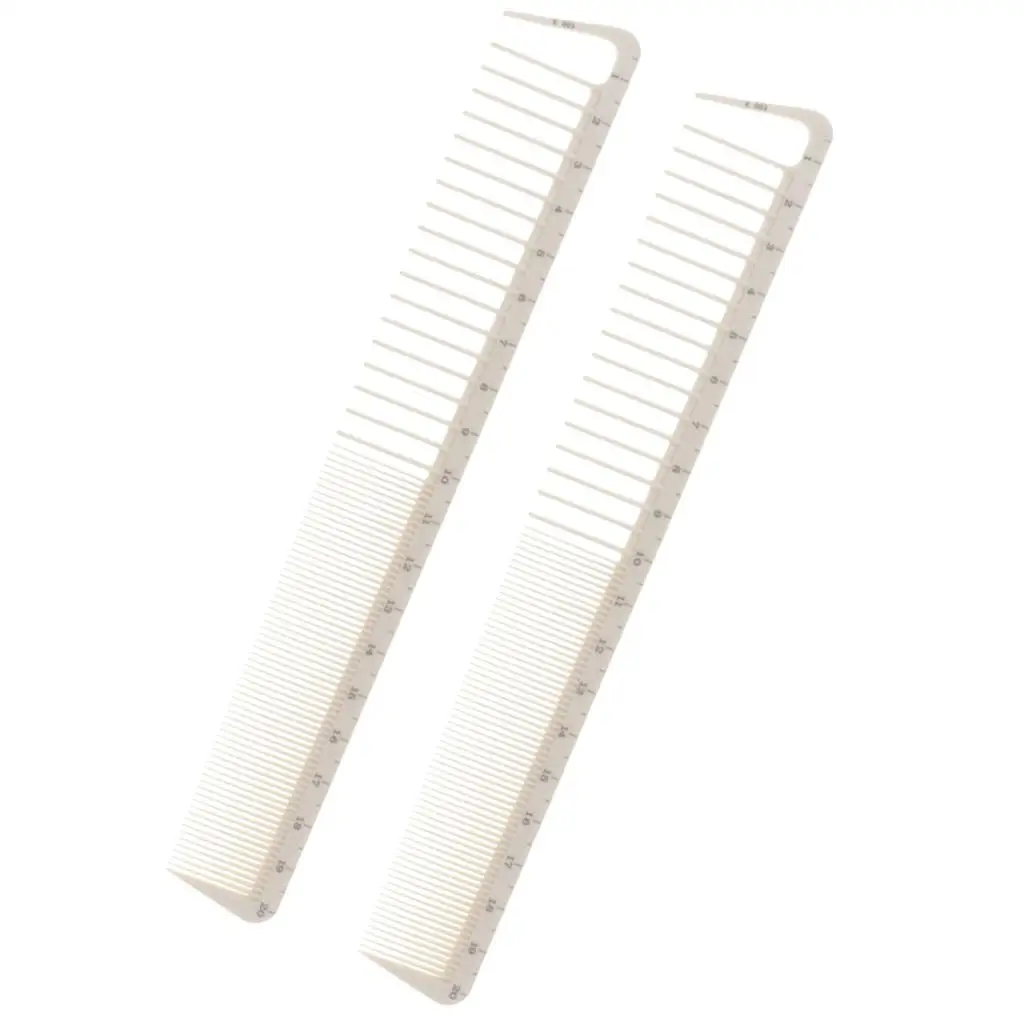 2 Pieces Resin  Hair Cutting Combs With Scales, Hairdressing Comb Heat Resistant Barber Comb  Hair Types