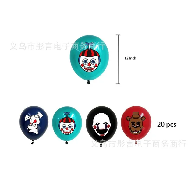 FNAF Party Decoration Five Night At Freddy Happy Birthday Party Supply Foxy  Bonnie Bear Ribbit Balloon Banner Cake Topper Set - AliExpress