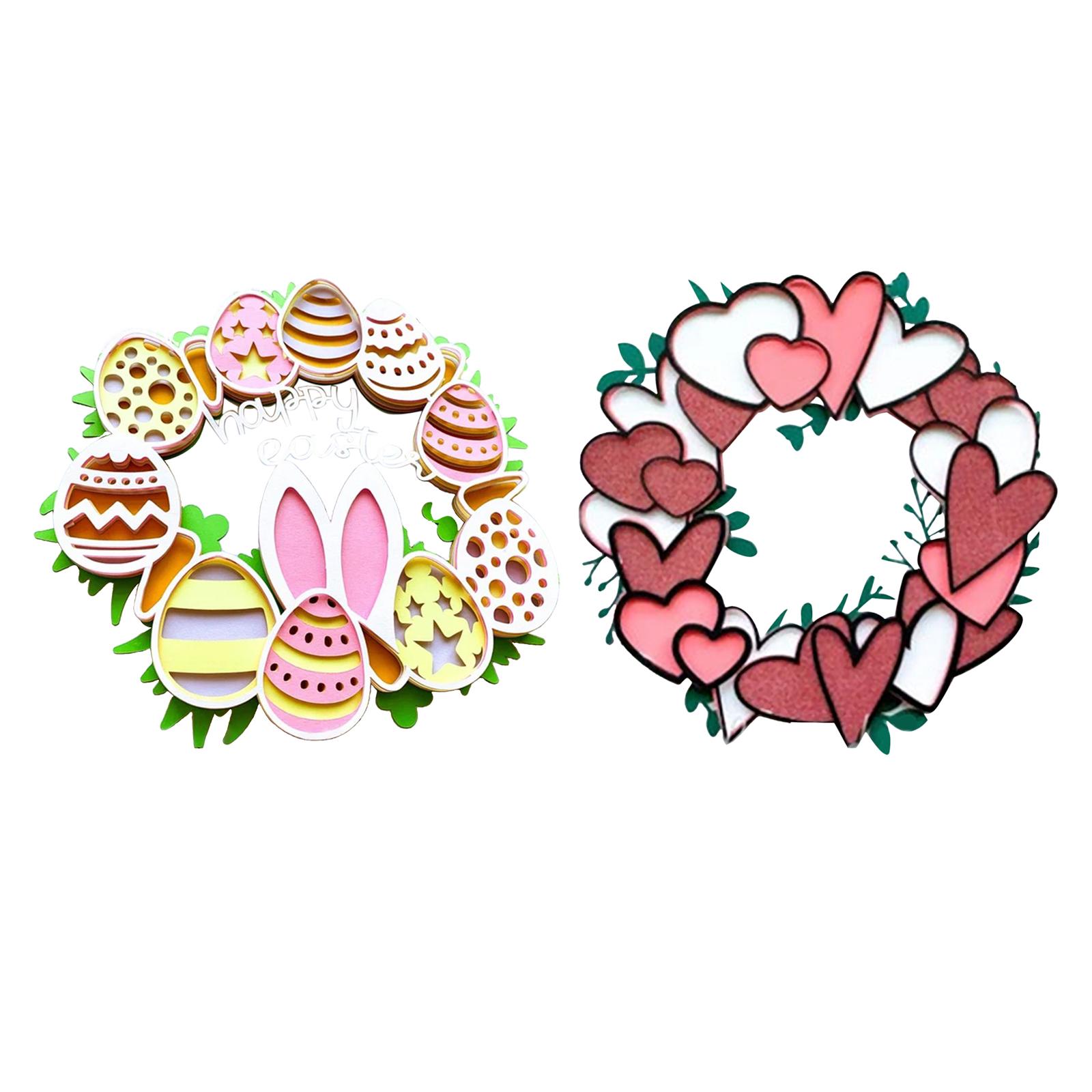 Acrylic Easter Garlands Hanging Party Supplies Photo Props Decoration Happy Rabbit for Festival Front Door Halloween Outdoor