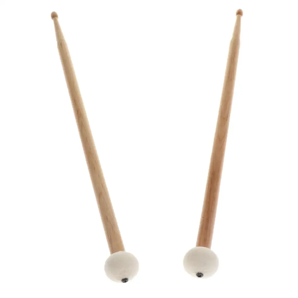 1 Pair  Double Head Cymbal Gong Mallet Set Sticks