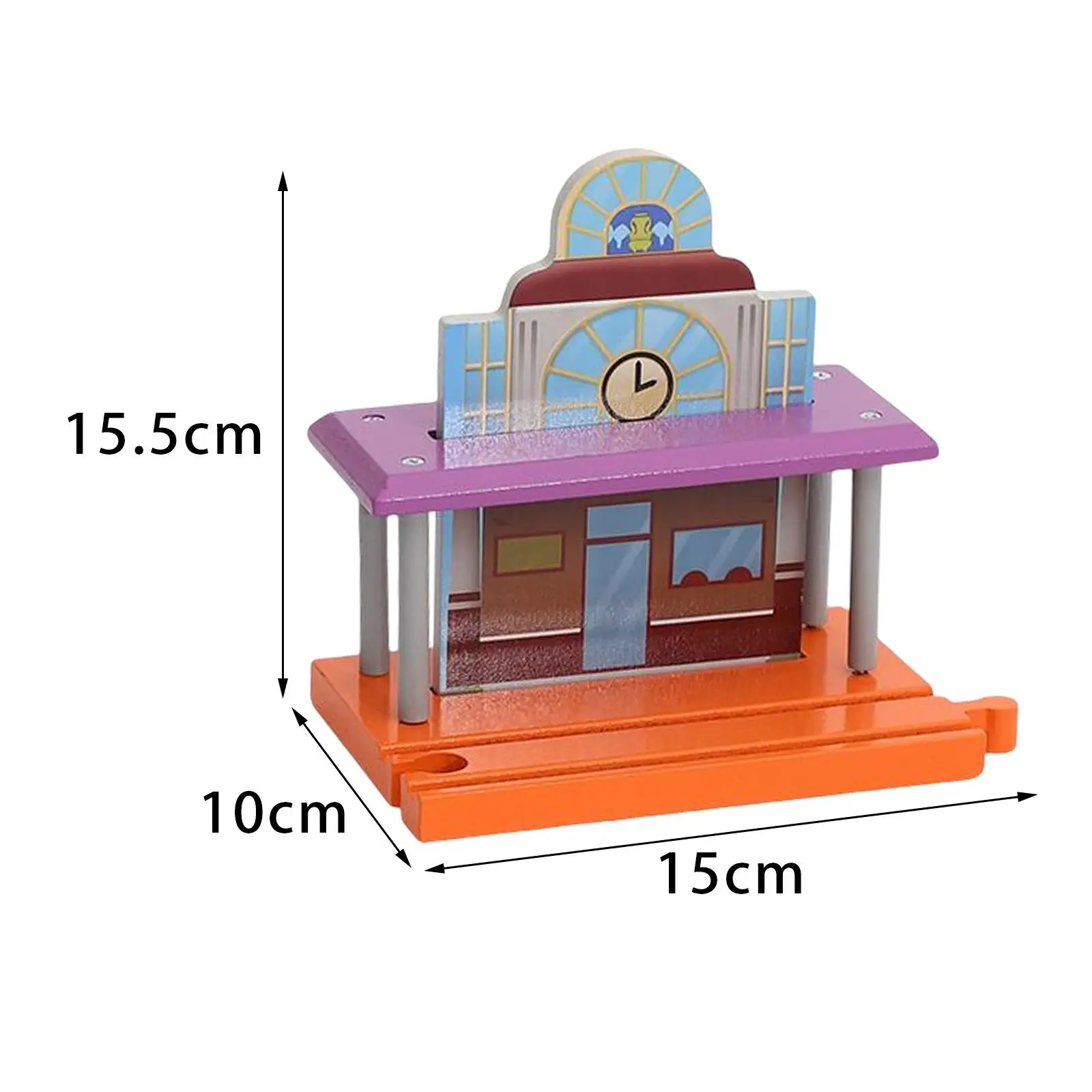 Rail Wooden Railway Station Track Accessories Landscape Educational for Children Kids New Year Gifts