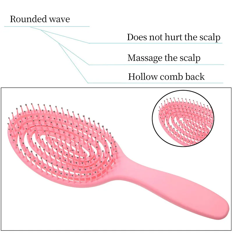 Best of Relaxing Elastic Massage Comb Portable Hair Brush Massage Brush Magic Brushe Head Combs Hollow Out Brush Wet Dry Curly Hair Care Reviews & Tips - Image 5