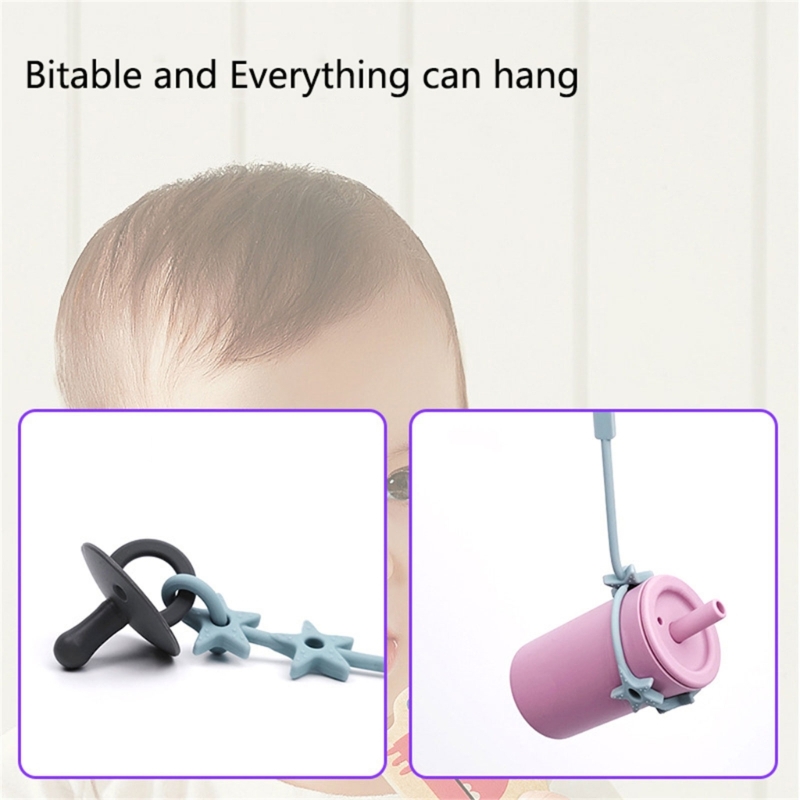 Beißring Spielzeug Anti-Loss Strap Armband Baby Drop-Proof Schnuller Clip für Kleinkinder a2ub – Detail 4