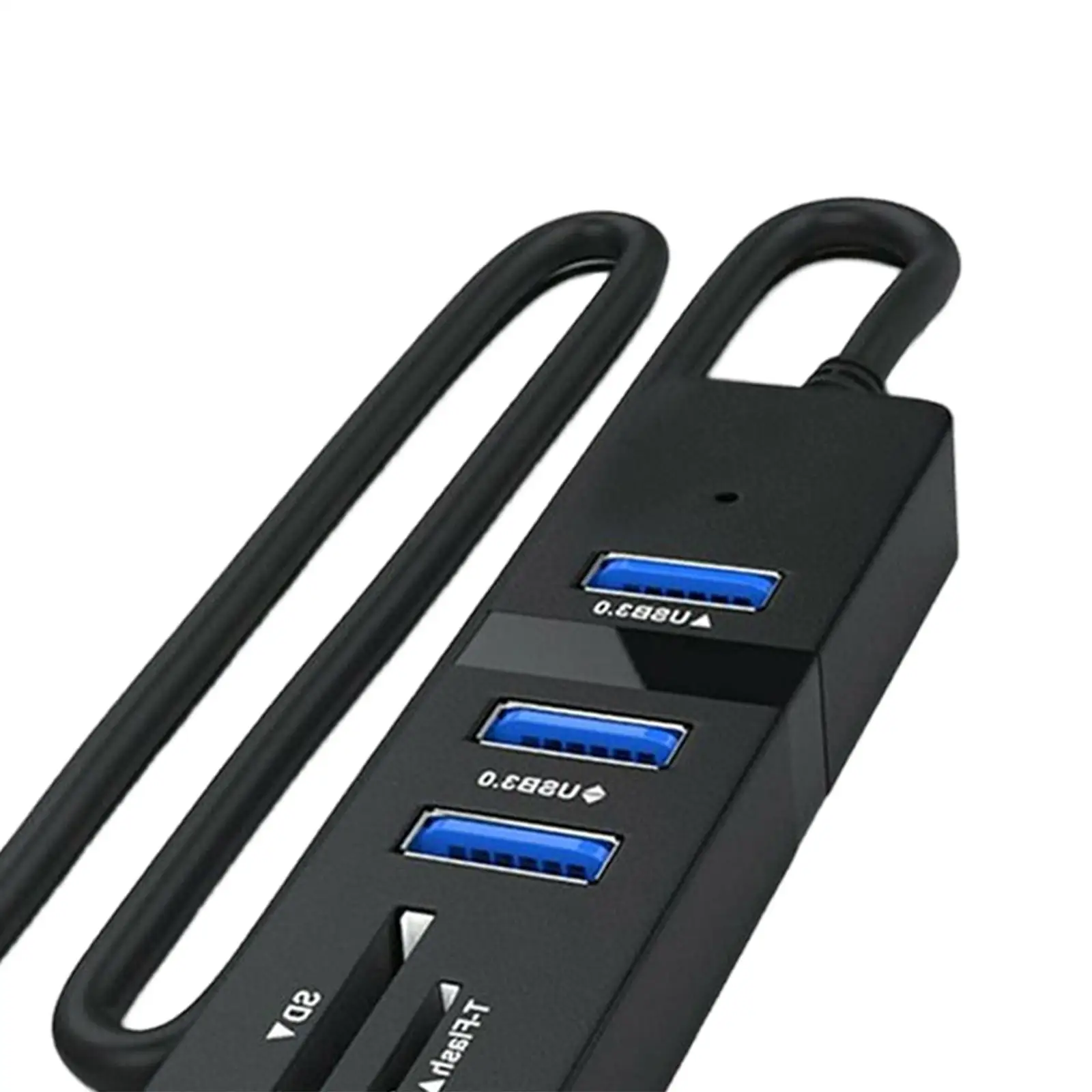 Portable three ports USB 3.0 Hub Easy to Set up Plug and play Multi Splitter TF SD Card Slot Data USB Hub Adapter for Desktop PC