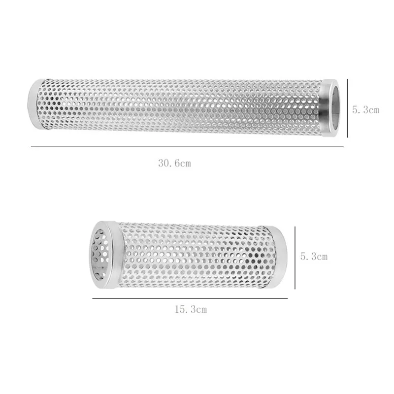 Description Picture 4 of itemBBQ Stainless Steel Perforated Mesh Smoker Tube Filter Gadget Hot Cold Smoking  BBQ Smoked Spice Tube