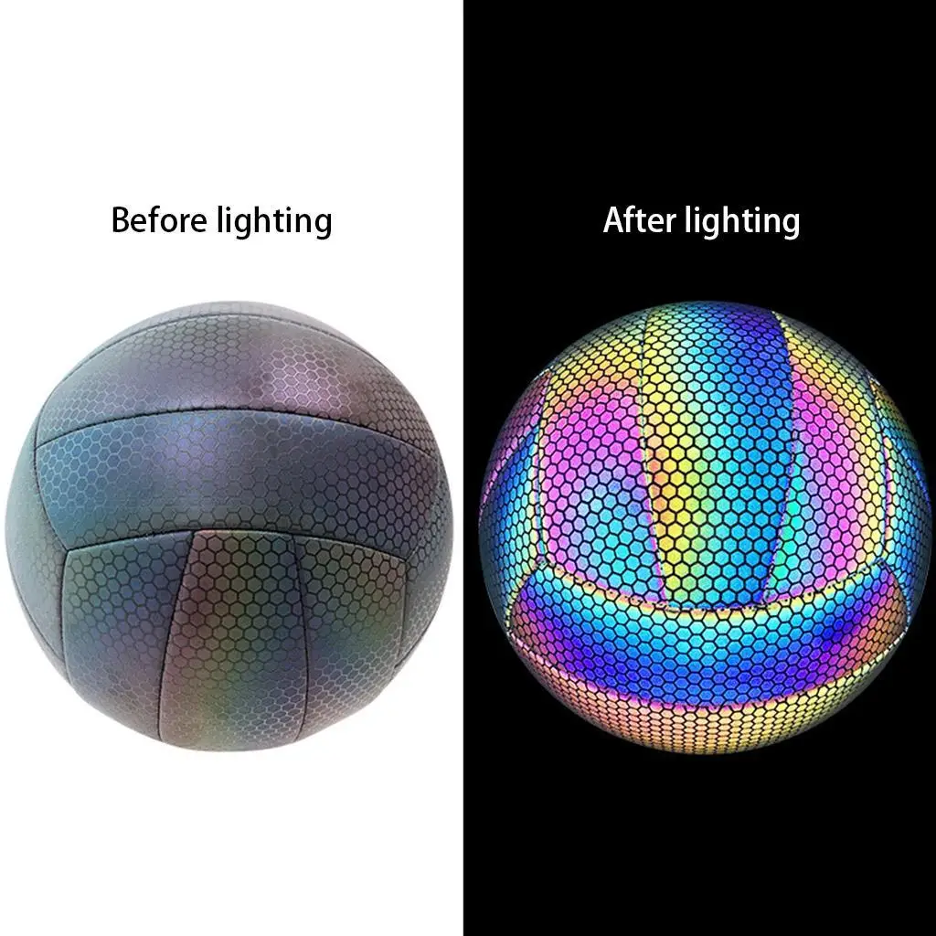 Holographic Glowing Reflective Volleyball - Volleyball Gifts Toys for Kids and Boys - Perfect Toy for Night  Training
