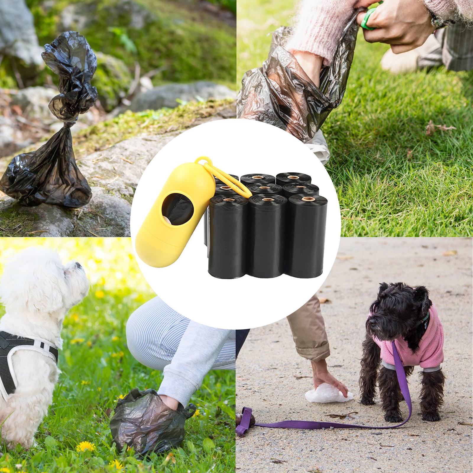 10x High Quality Dog Waste Bags No Leaks with Dispenser Supply Friendly Holder for Outdoor Pickups Travel Walking Backyard