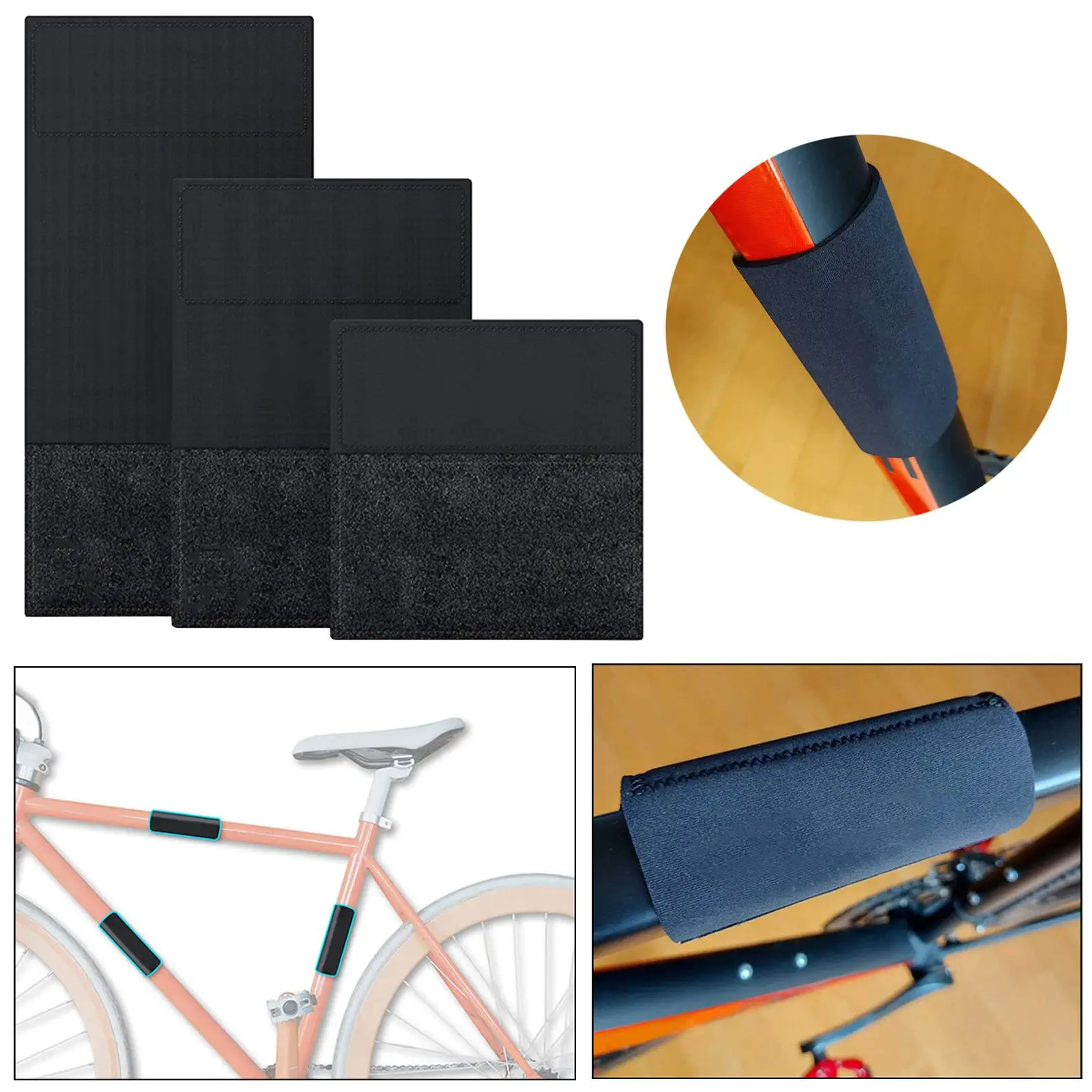 3Pcs/Set Neoprene Bike Frame Protector Cycling  Frame Protector Scratch