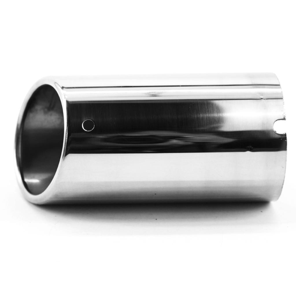 2 pc Chrome Car Rear Round Exhaust  Tail    A4 Easy To Installtion