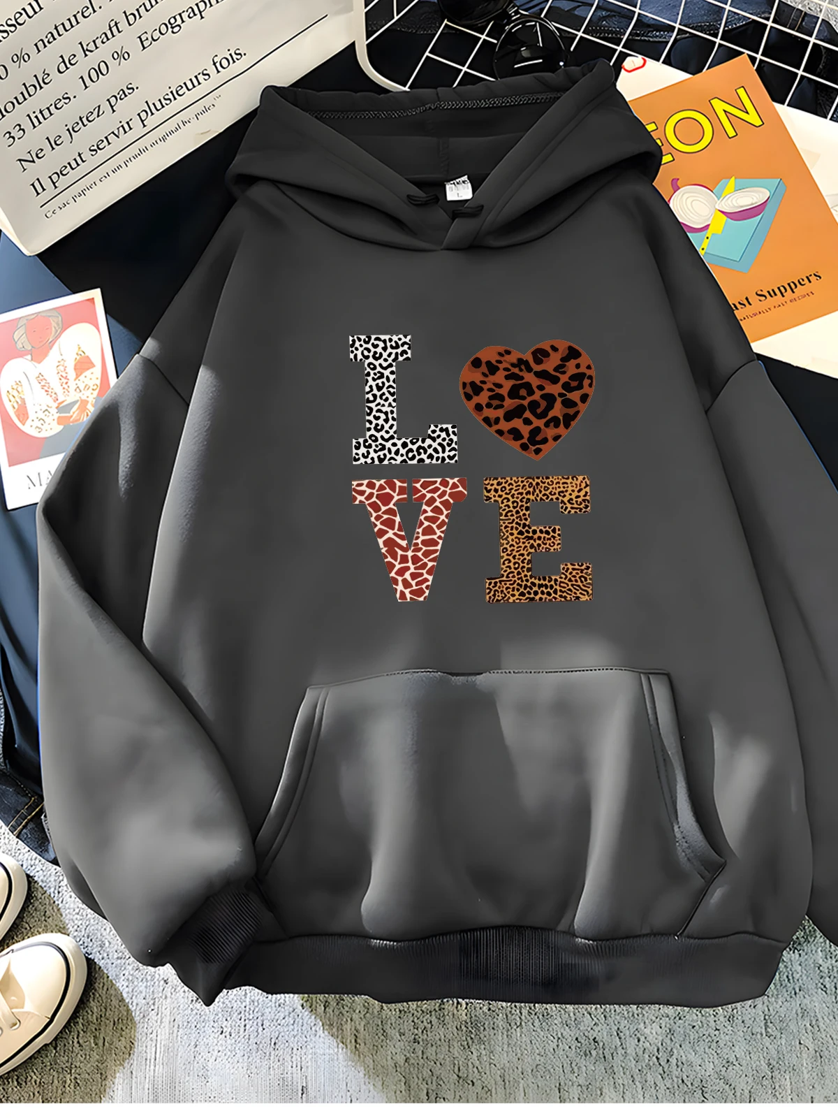 Title 16, Hirsionsan Love Letter Print Sweatshirt for Wom...