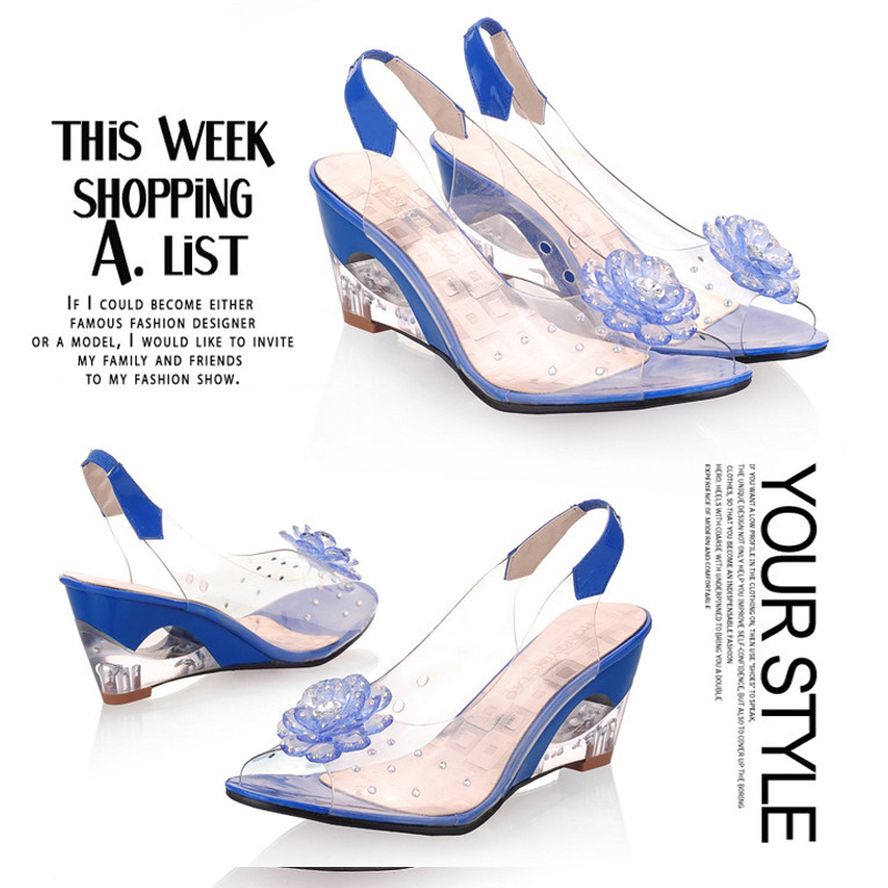 Studded Flower Design Transparent Sandals Peep Toe Heels Sandal Wedding Party Shoes Women Fishmouth Open Toe Heels 2026 New