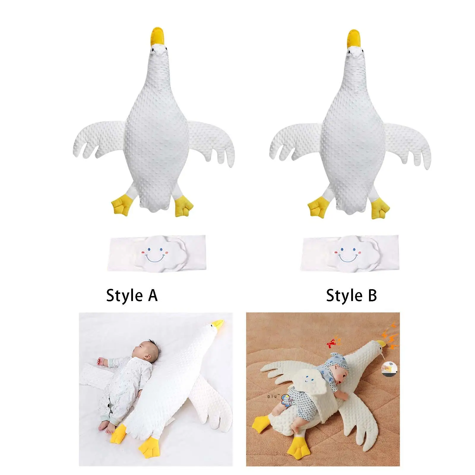 Cute Pillow  Clean Infant Soothing  Toddler Exhaust Pillow for Newborns