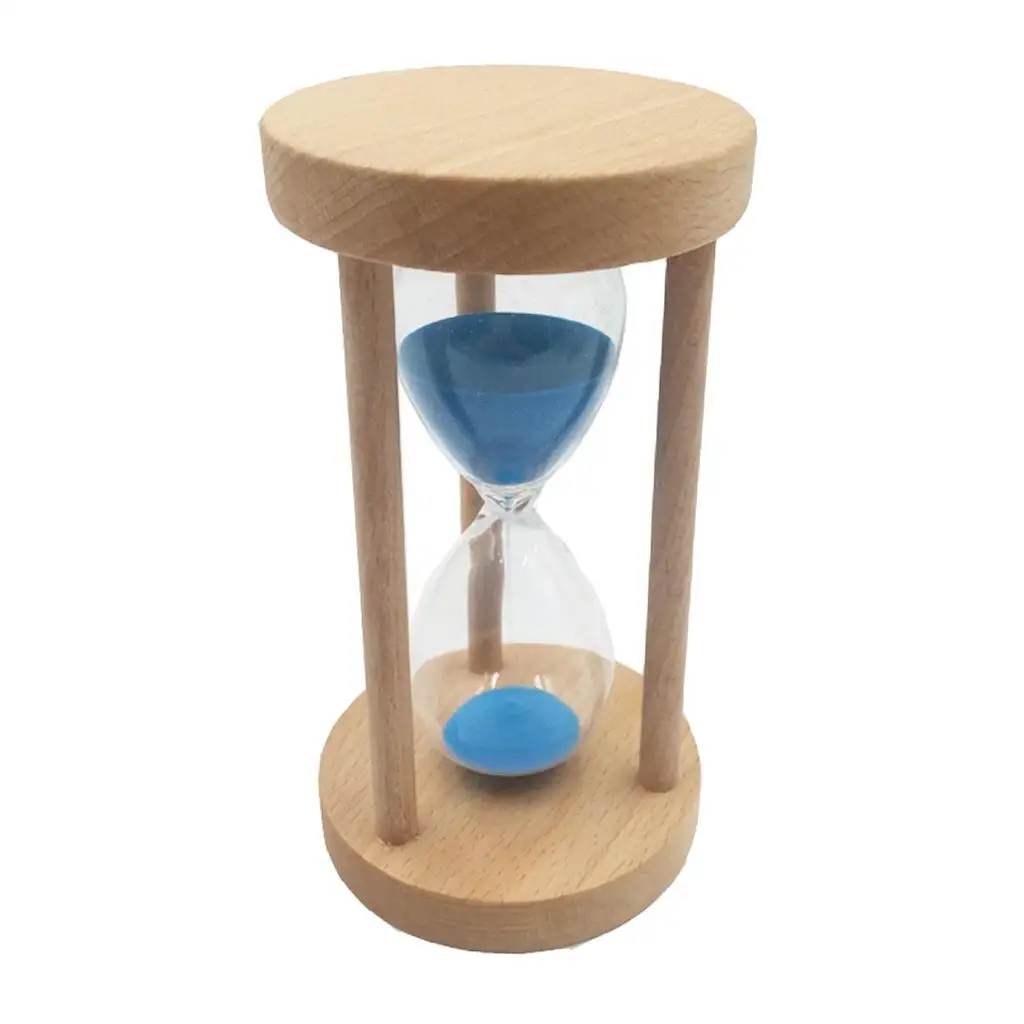 10/15/30 Min Wooden Frame Sandglass Sand Glass Hourglass Timer Clock Table Decor