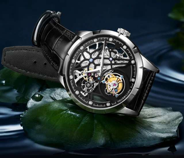 AILANG NEW Skeleton Automatic Movement Watch For Men Mechanical Luxury ...