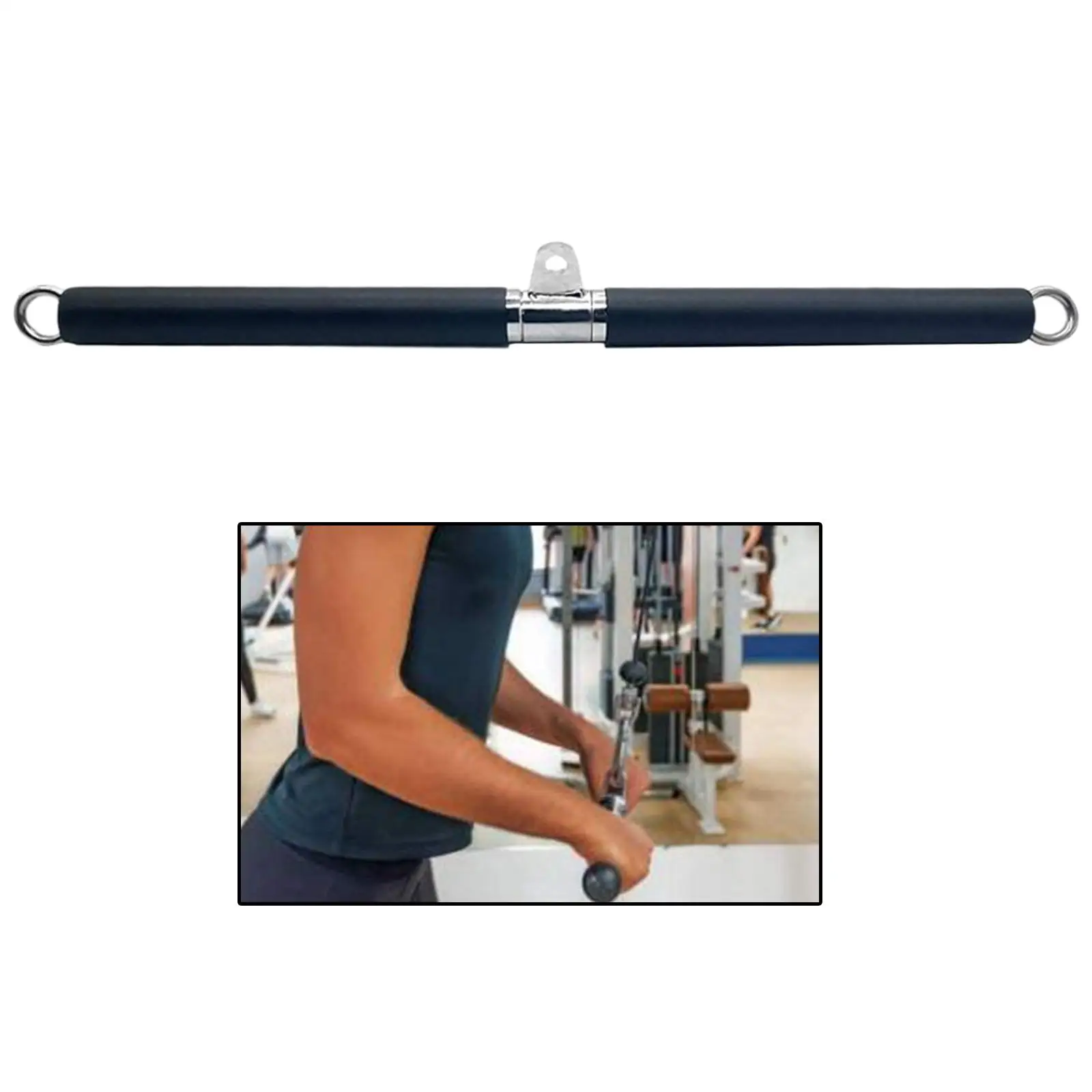 Fitness LAT Pulldown Bar Rope LAT Bar Fits for Gym Home Back Arm