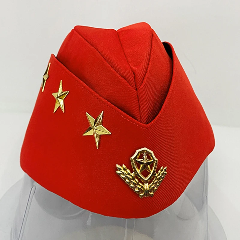 Unisex Military Cap Sailor Hat Army Cap Dance Boat Caps Pentagram Soviet  Badge Navy Hats Cosplay Berets Cotton Suture Precision - Military Hats - 