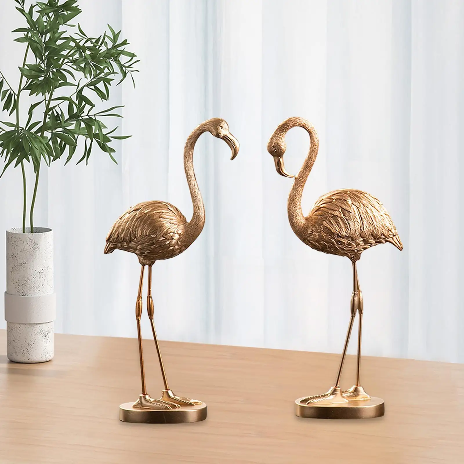 Flamingo Statue Collectible Tabletop Decoration Figurine for Home Yard Decor