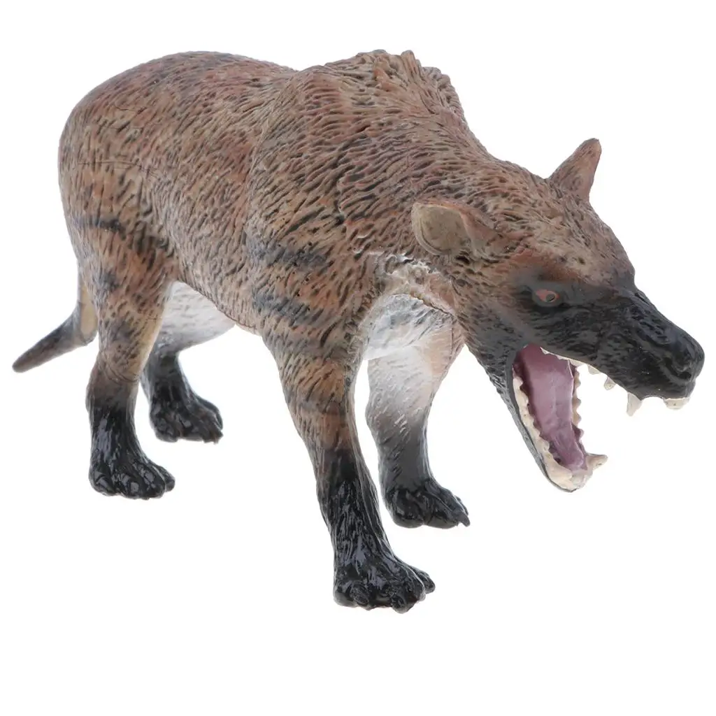 6 Inch Plastic Dire Wolf Animal Model Toy for Kids Home Desk