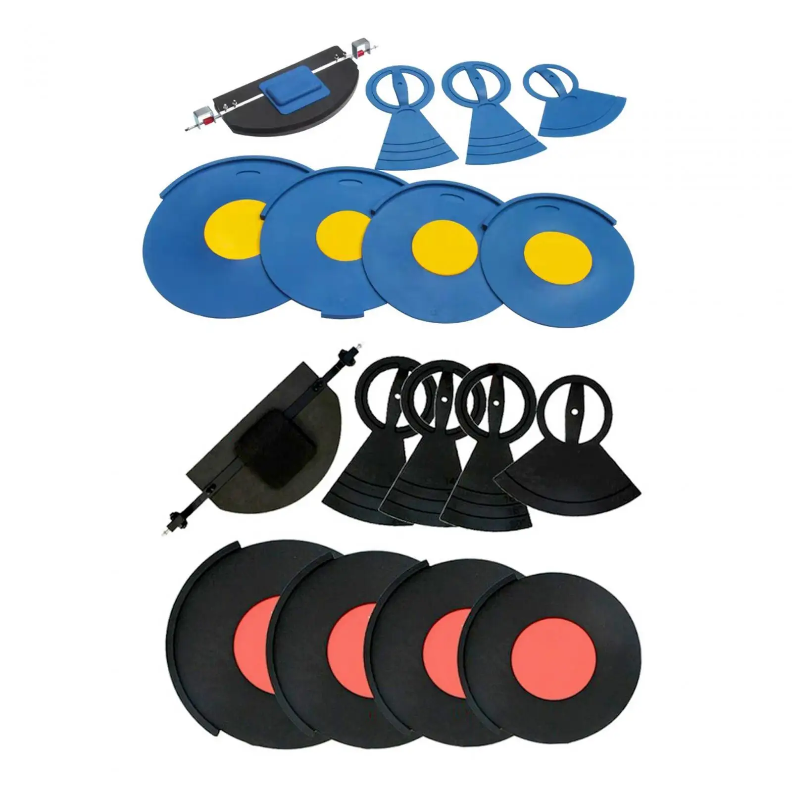 7 Pieces Drum Mute Pads Set and Cymbal Mutes Practicing Pad Drum Sound Mutes